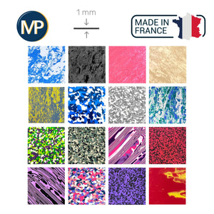 Recouvrement PE EVA - Shore 30 - 1mm - 1035 x 1030 mm - 15 coloris MP