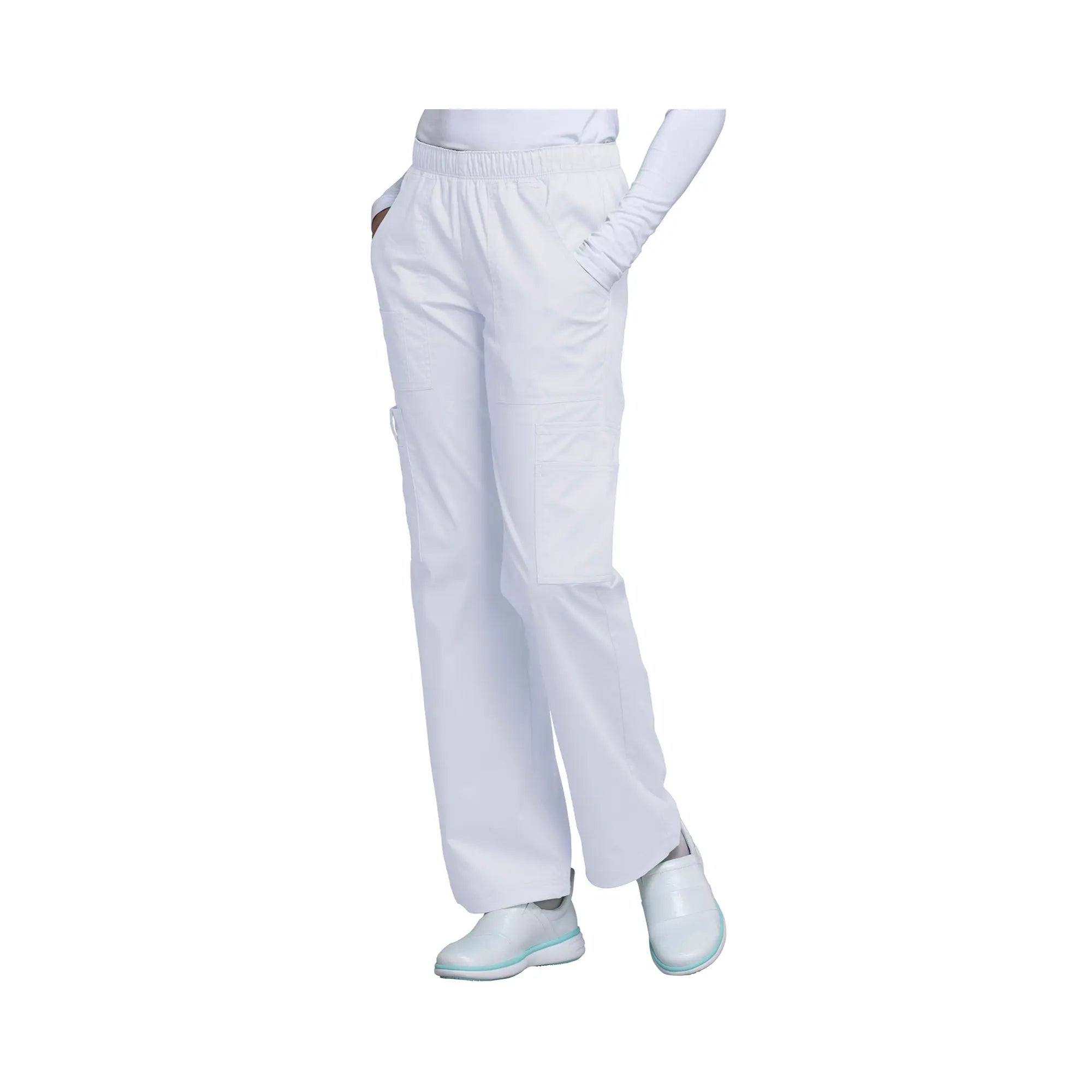 Roubaix - Pantalon large taille moyenne - Femme - Cherokee Cherokee Authentic Workwear  Blanc-XXXL