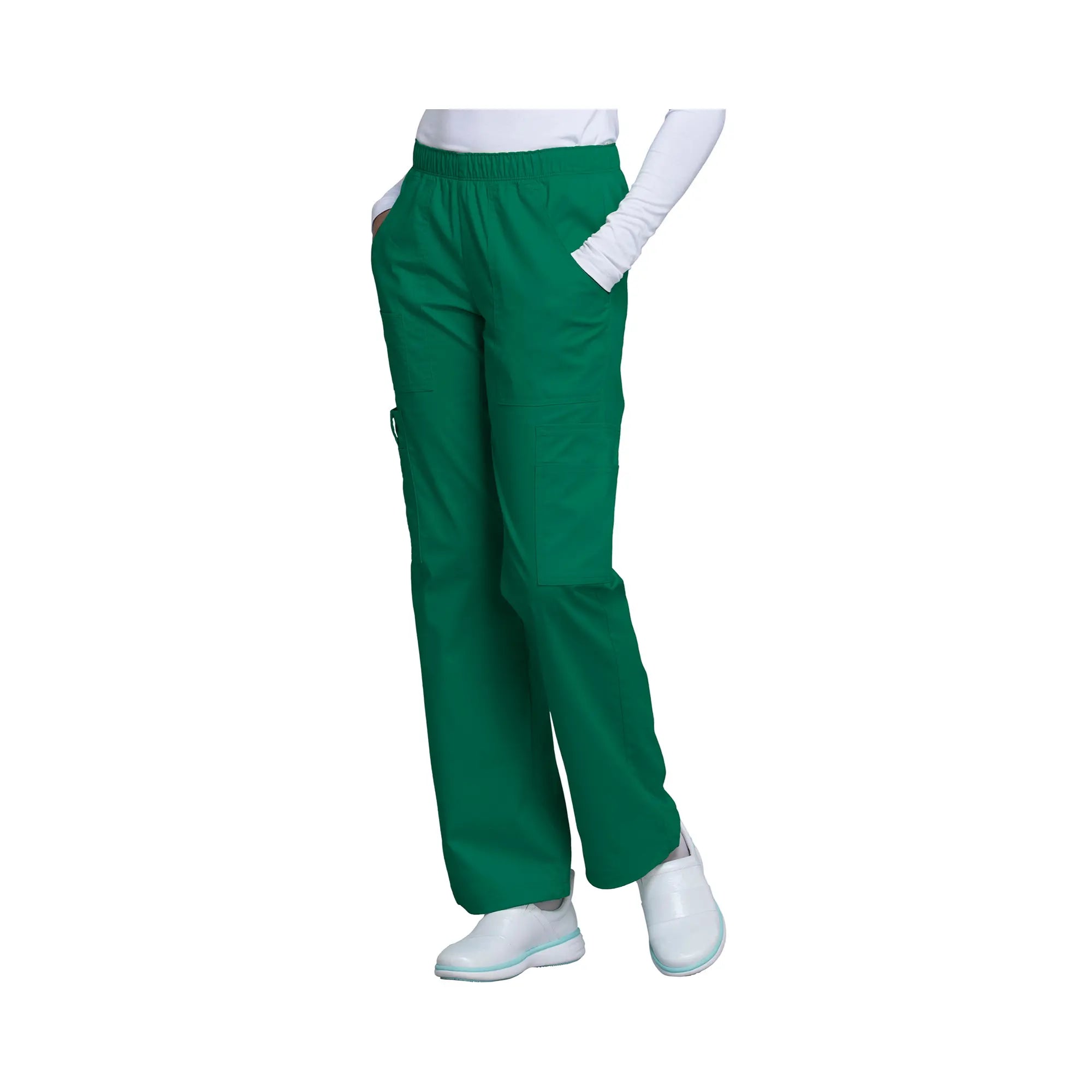 Roubaix - Pantalon large taille moyenne - Femme - Cherokee Cherokee Authentic Workwear  Vert-Chasseur-XXXL