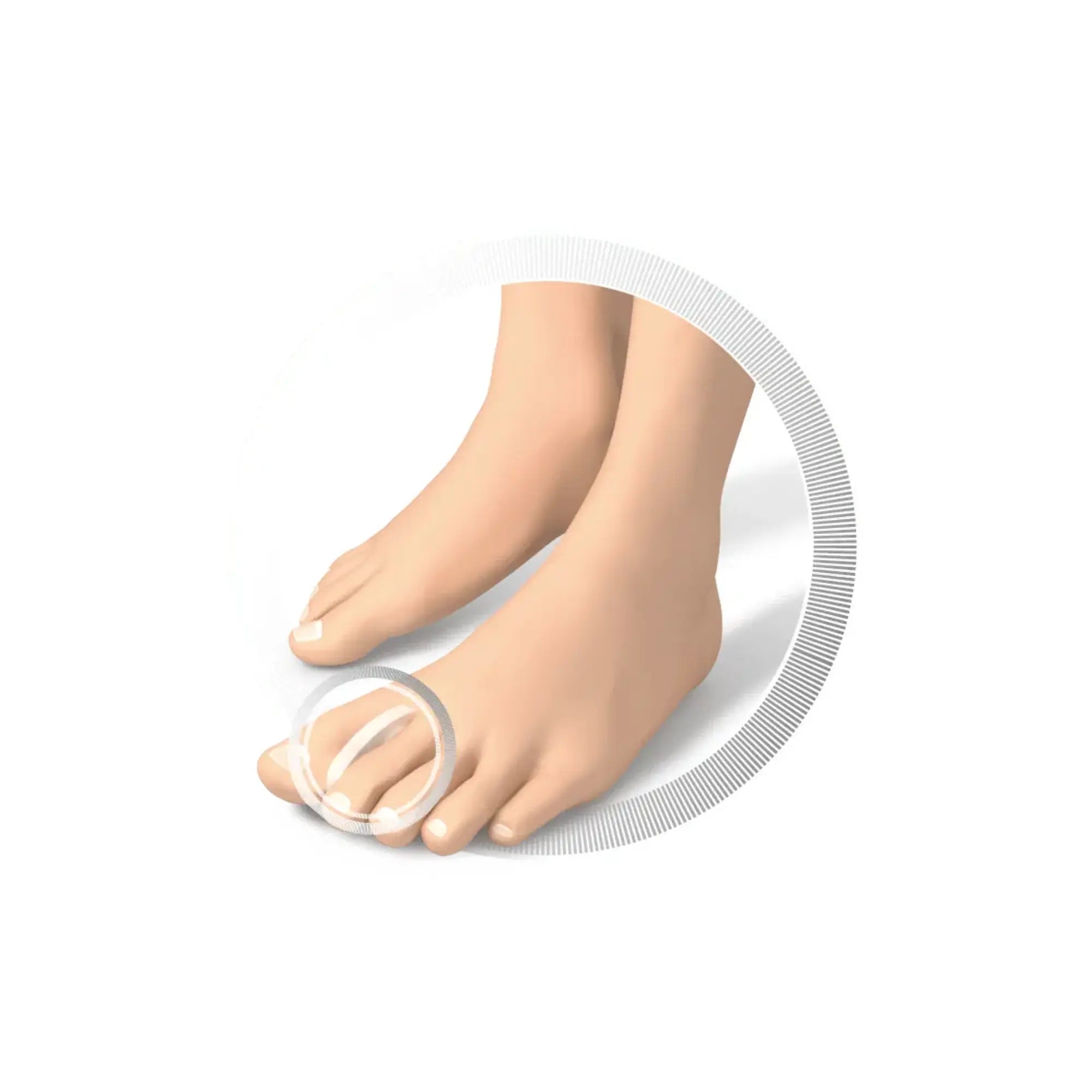 Séparateurs d'orteils en silicone - forme anatomique  - 10 pièces - Ruck Ruck