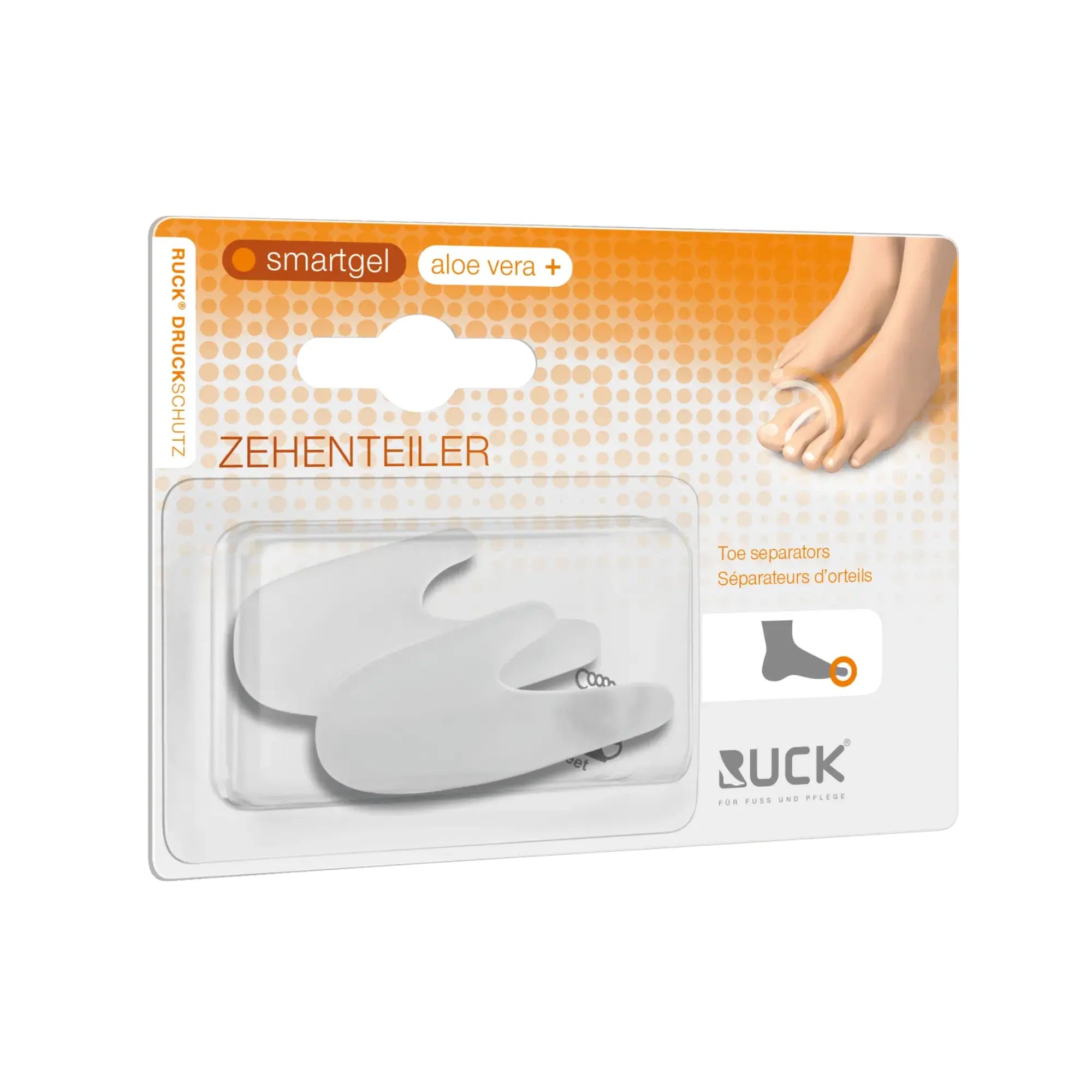 Séparateurs d'orteils en silicone - forme anatomique  - 10 pièces - Ruck Ruck