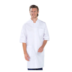 Stéphano - Blouse - Manches courtes - Homme - 100 cm My Blouse Sergé-Blanc-B0-T5-XXL
