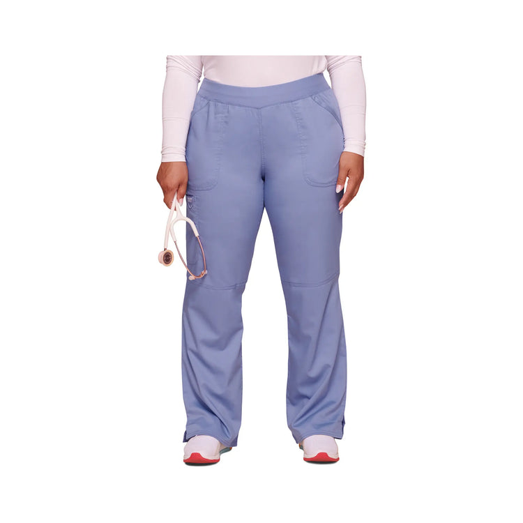 Villeurbanne - Pantalon droit taille mi-haute - Femme - Cherokee Cherokee Authentic Workwear  Bleu-Ciel-3XL