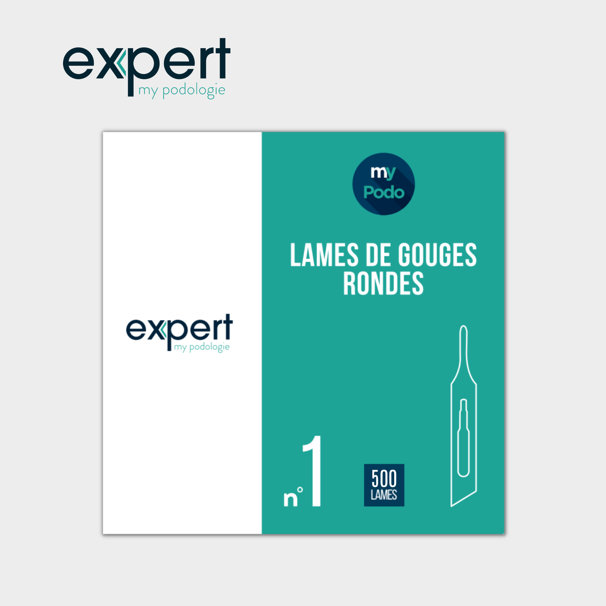 Boîte de 500 lames de gouges rondes - Expert by My Podologie Expert  N-1