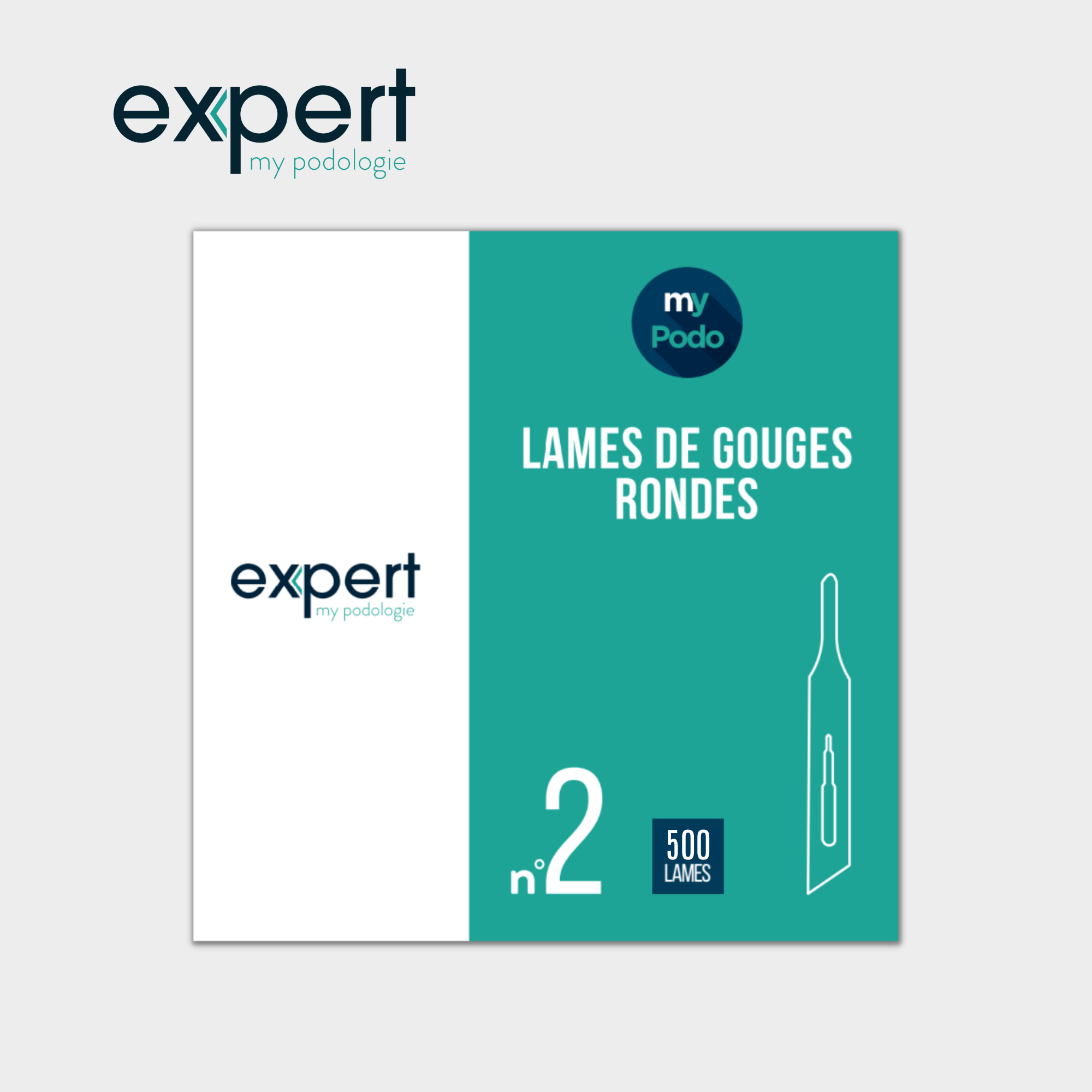 Boîte de 500 lames de gouges rondes - Expert by My Podologie Expert  N-2