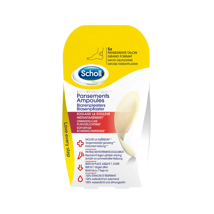 5 Pansements Hydrocolloïdes Talons - Grand Format pour Ampoules - Scholl Scholl 