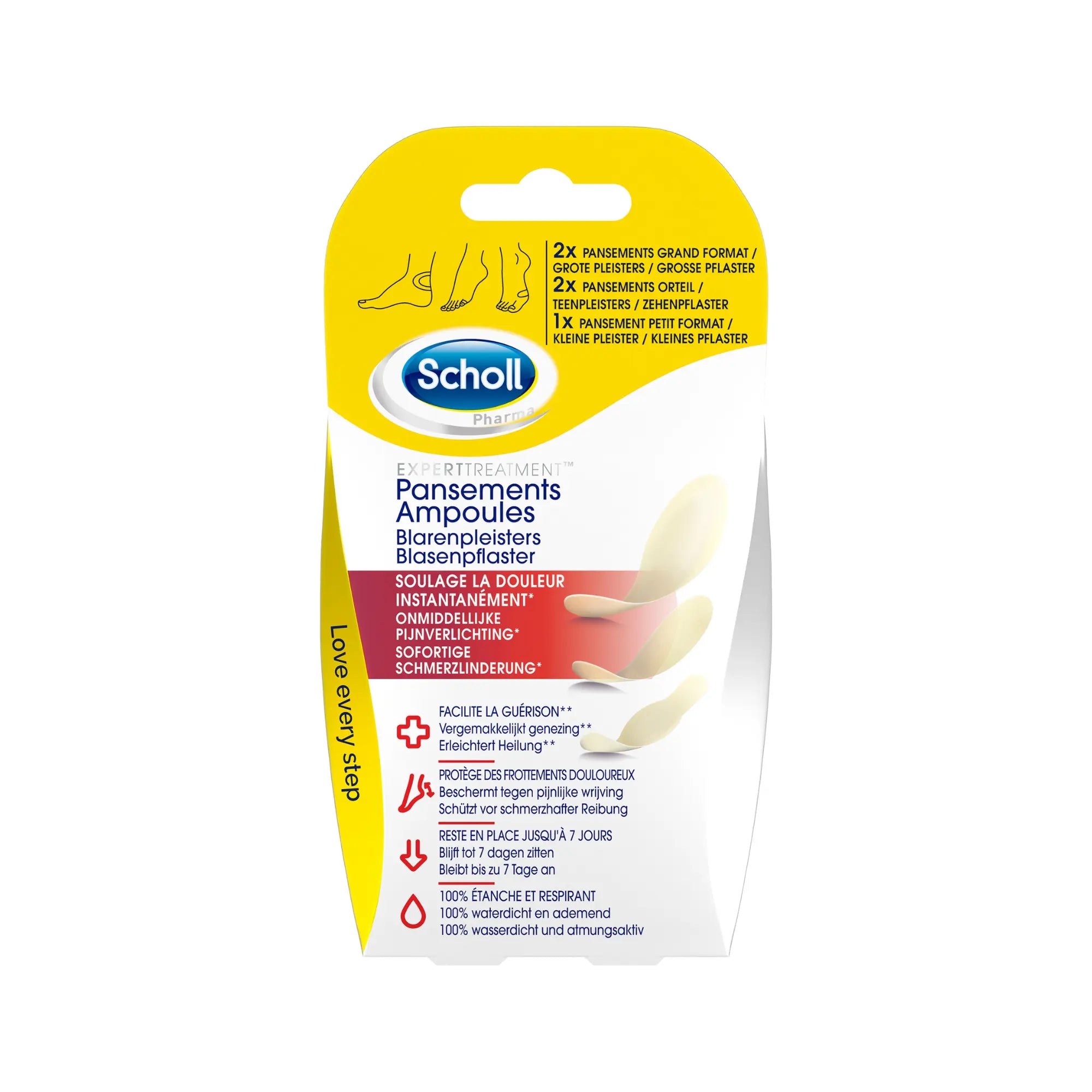 5 Pansements Mix Hydrocolloïdes Talons/Orteils - Scholl Scholl 