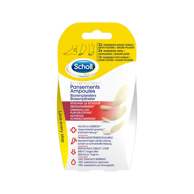 5 Pansements Mix Hydrocolloïdes Talons/Orteils - Scholl Scholl 
