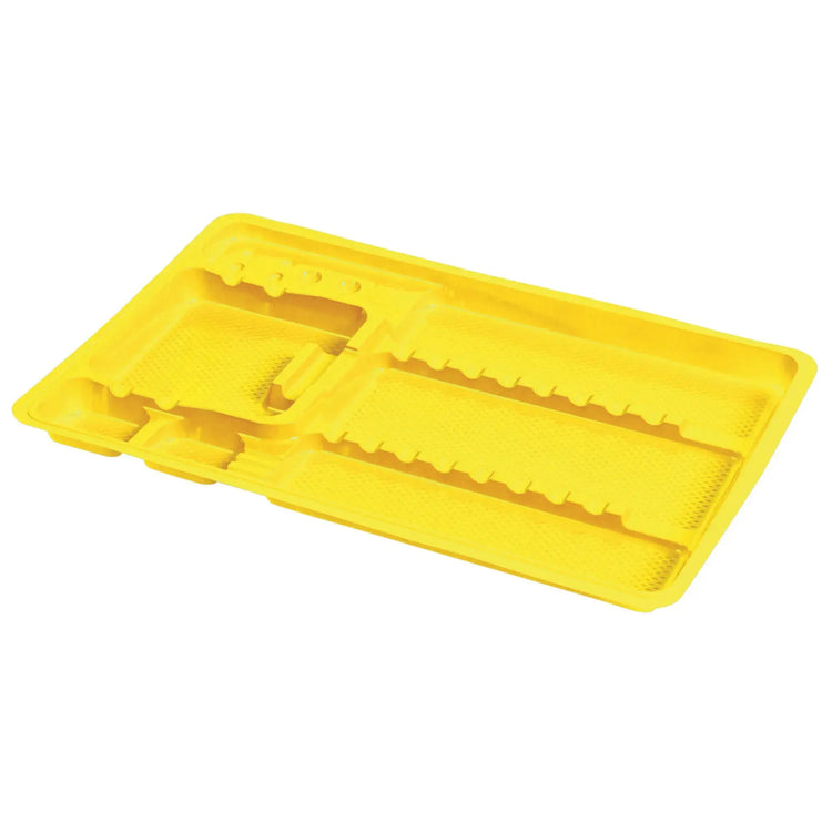 50 plateaux de soin à usage unique avec compartiments - 3 formats My Podologie  180-x-280-x-17-mm-Jaune