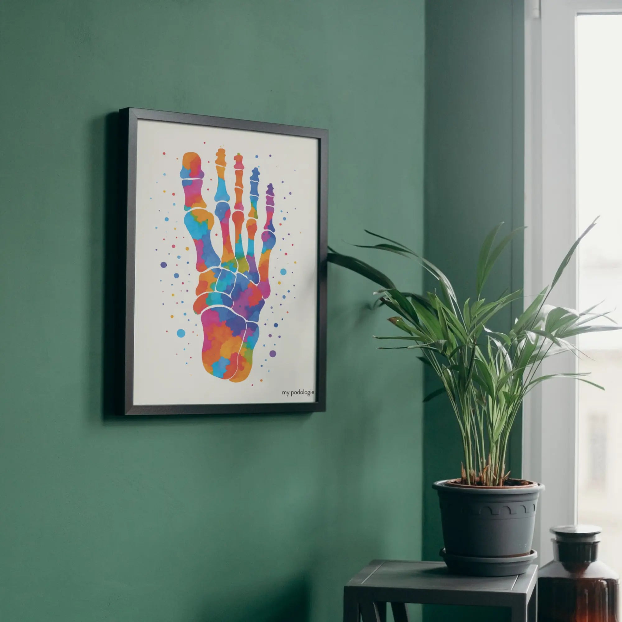 Affiche décorative - Anatomie du pied en version colorée My Podologie  50 x 70 cm