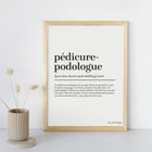 Dekoracyjny plakat gabinetu pedicure-podiatry
