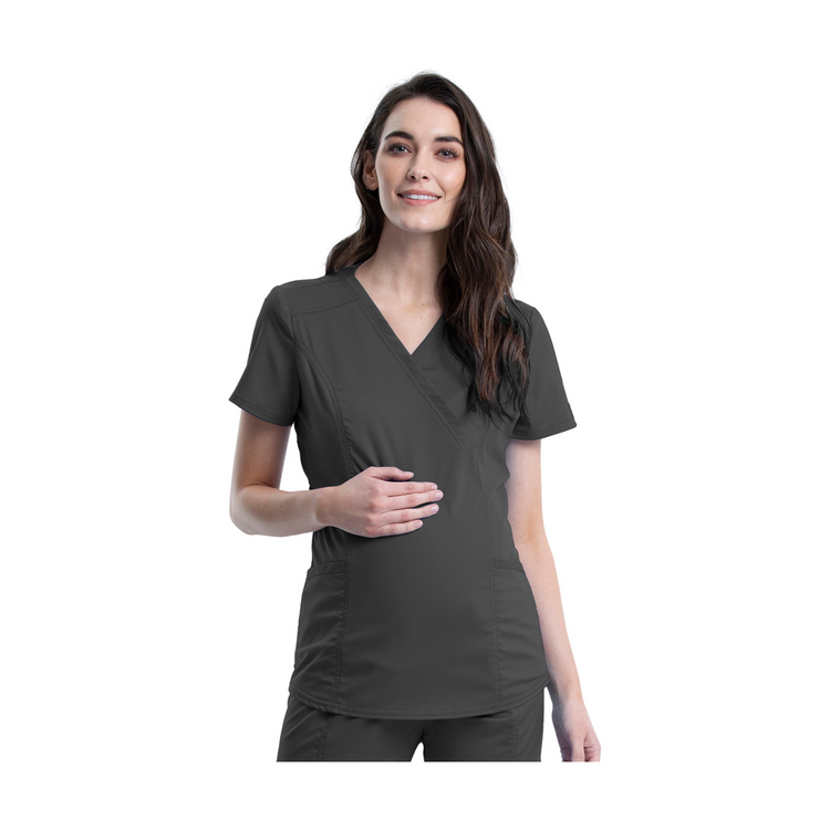 Ajaccio - Tunique maternité - Femme enceinte - Cache-cœur - Cherokee Cherokee Authentic Workwear  Anthracite-3XL