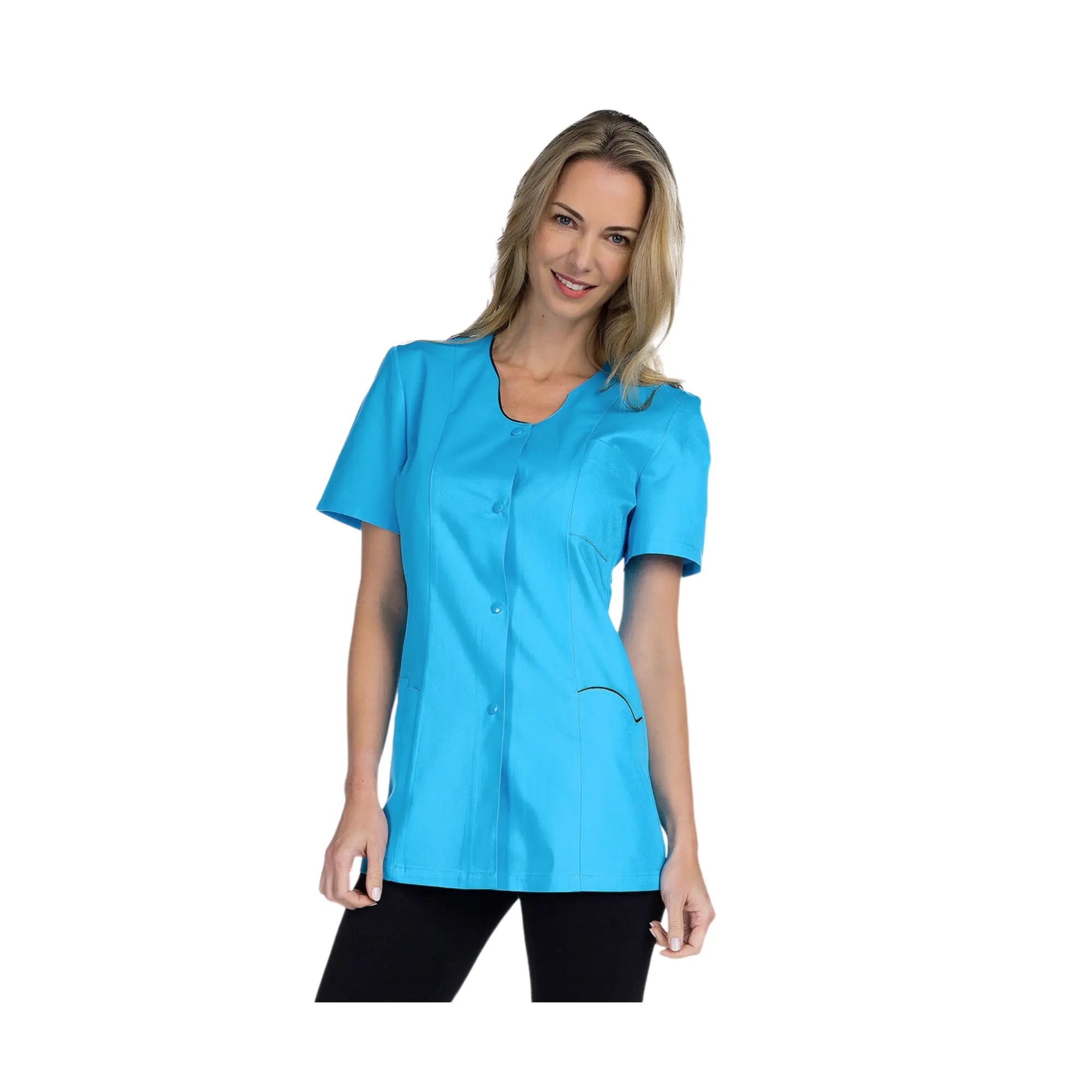 Anaïs - Tunique - Manches Courtes - Femme - 75cm My Blouse  Sergé-Atoll-Noir-T6-XXXL
