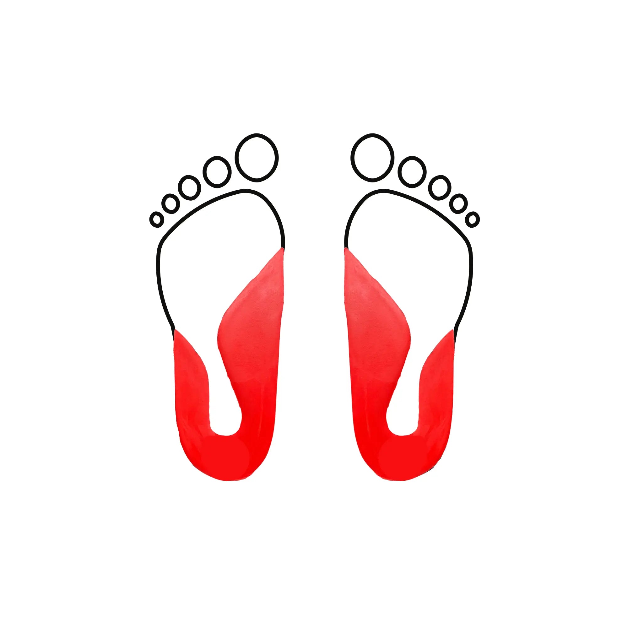 Arciforme de décharge en mousse latex ferme avec voûte interne élevée - Shore 30-40 - Rouge