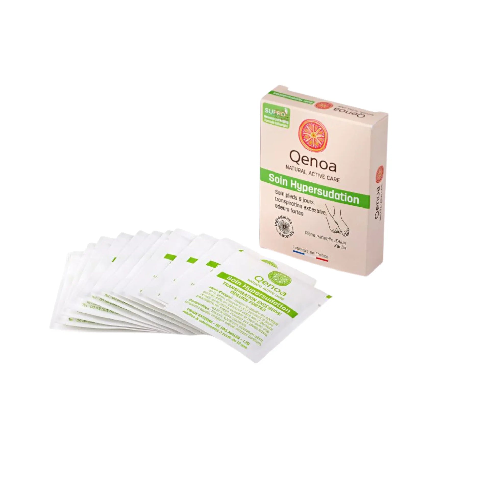 Boite Supro cure pour pied - Traite efficacement l'hypersudation des pieds Qenoa 