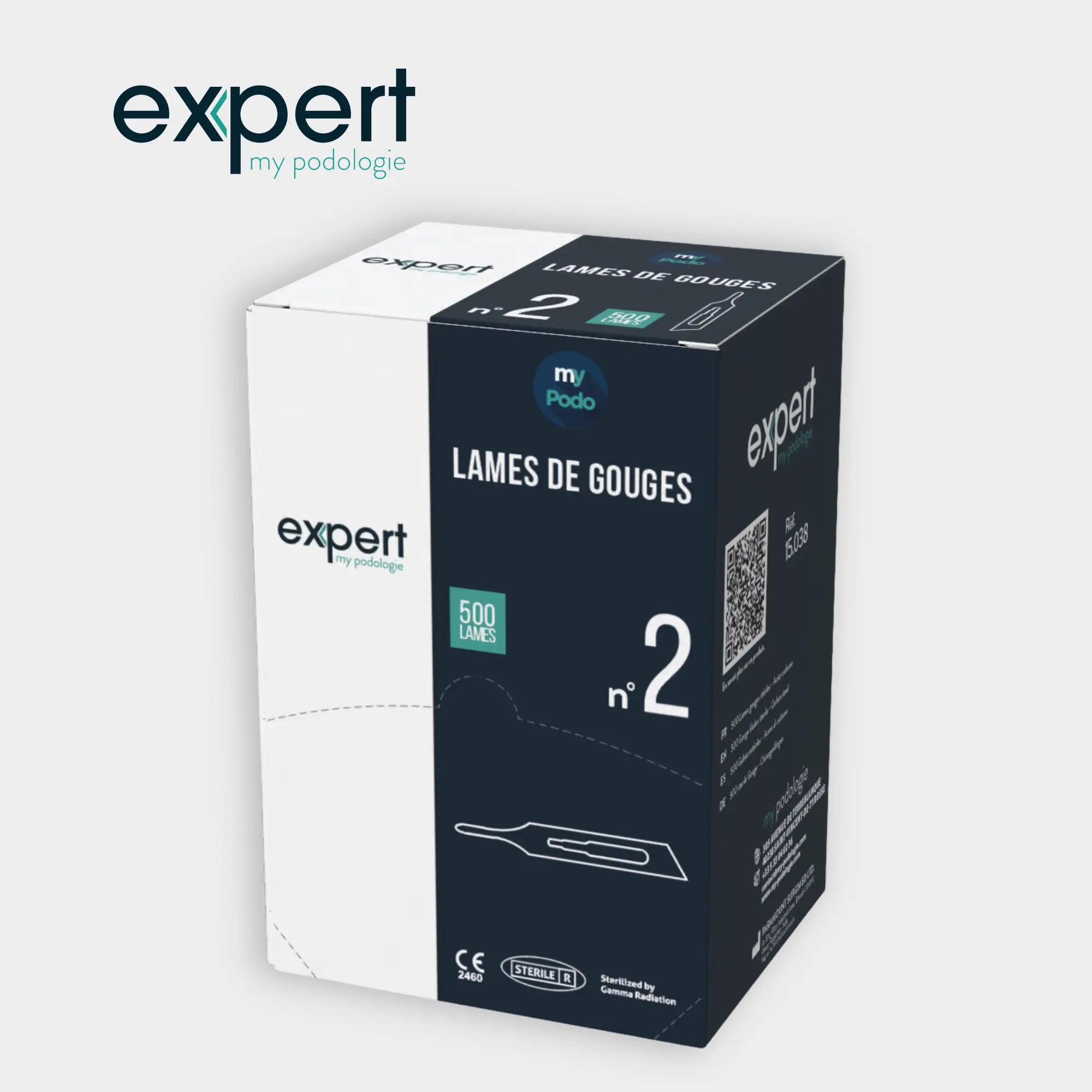 Boîte de 500 lames de gouges N°2 - Expert - My Podologie Expert 