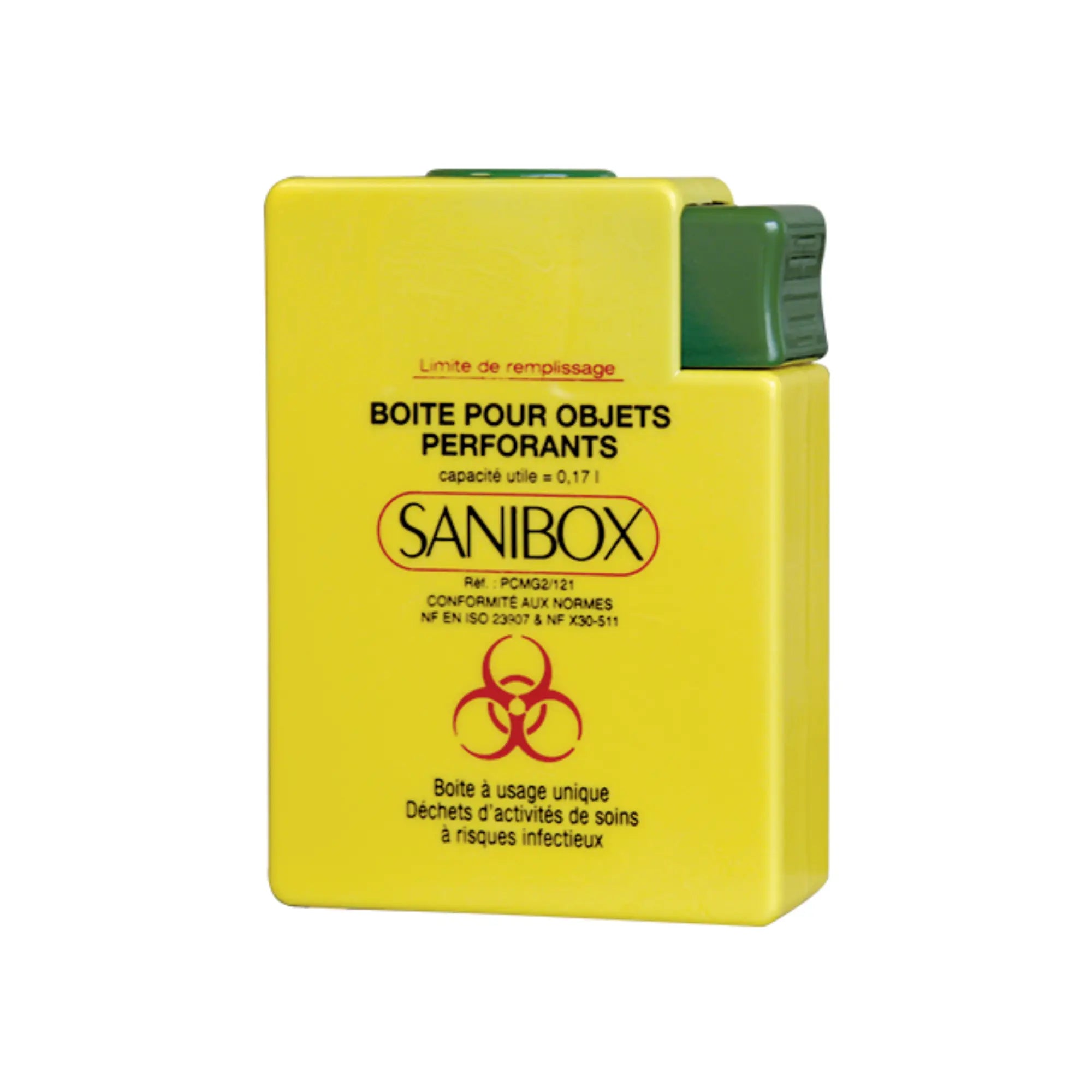 Boite poubelle récupération de lames 0,17L - Idéal pour soins à domicile My Podologie