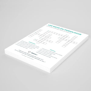 Carnet de jeux enfant : Les mots du podologue (mots fléchés) My Podologie 