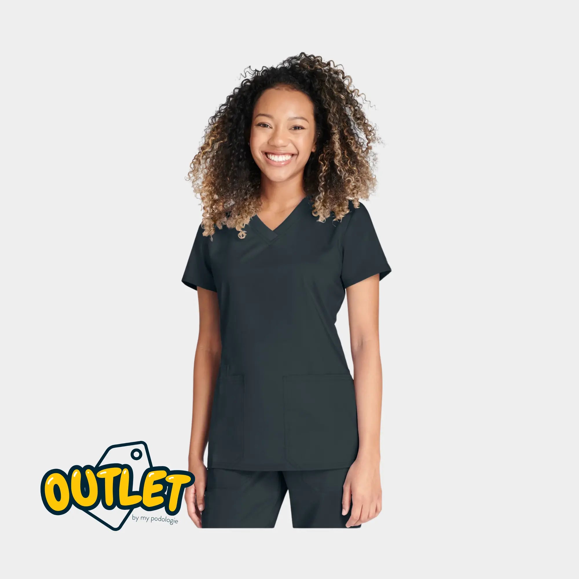 Colmar Anthracite - Taille L - Tunique col V femme Cherokee // Fin de série Cherokee Authentic Workwear 