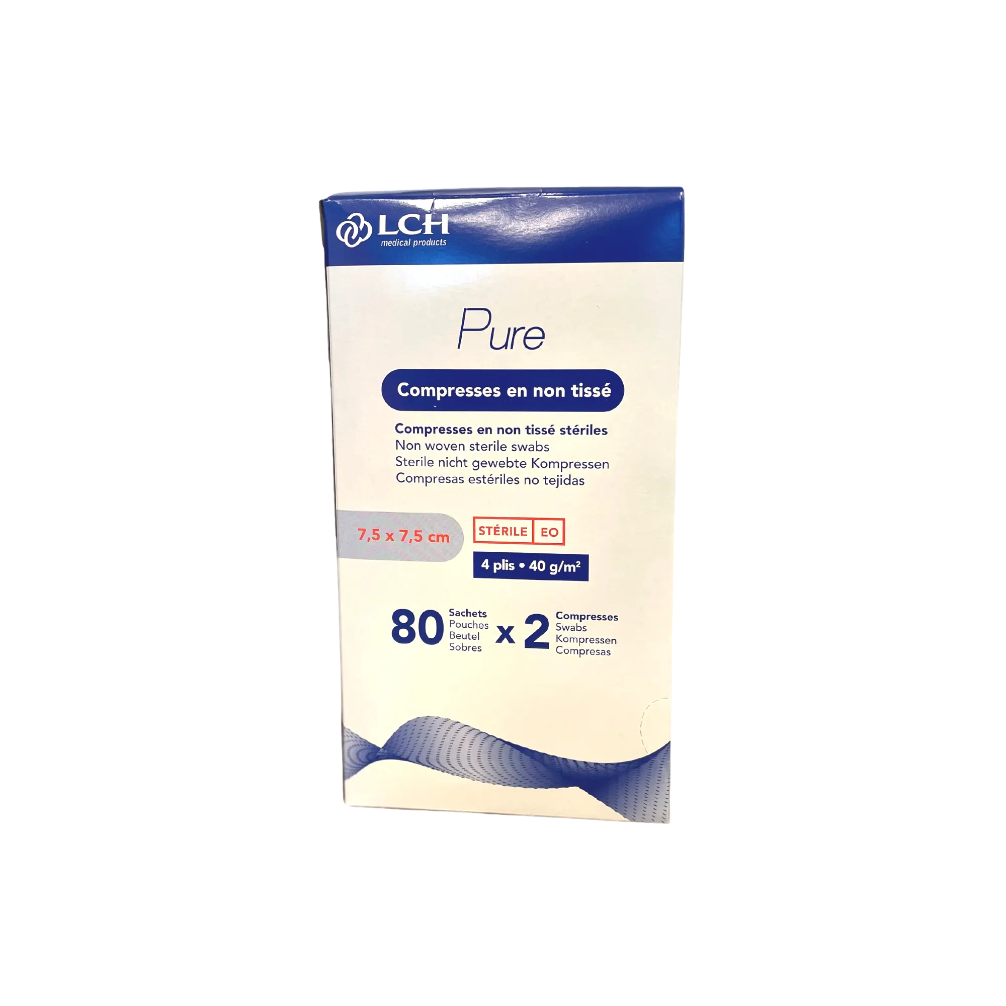 Compresse non-tissée stérile - Pochette de 2 compresses - LCH