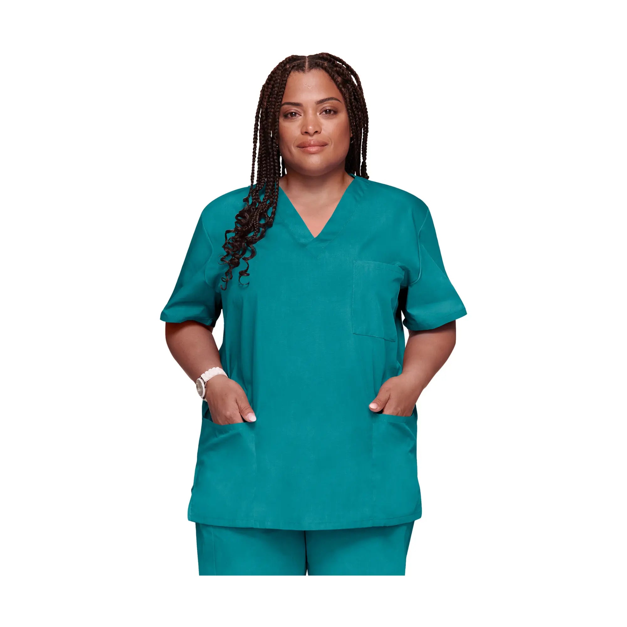 Dax - Tunique col V - Unisexe - Cherokee Cherokee Authentic Workwear  Bleu-Caraïbes-3XL
