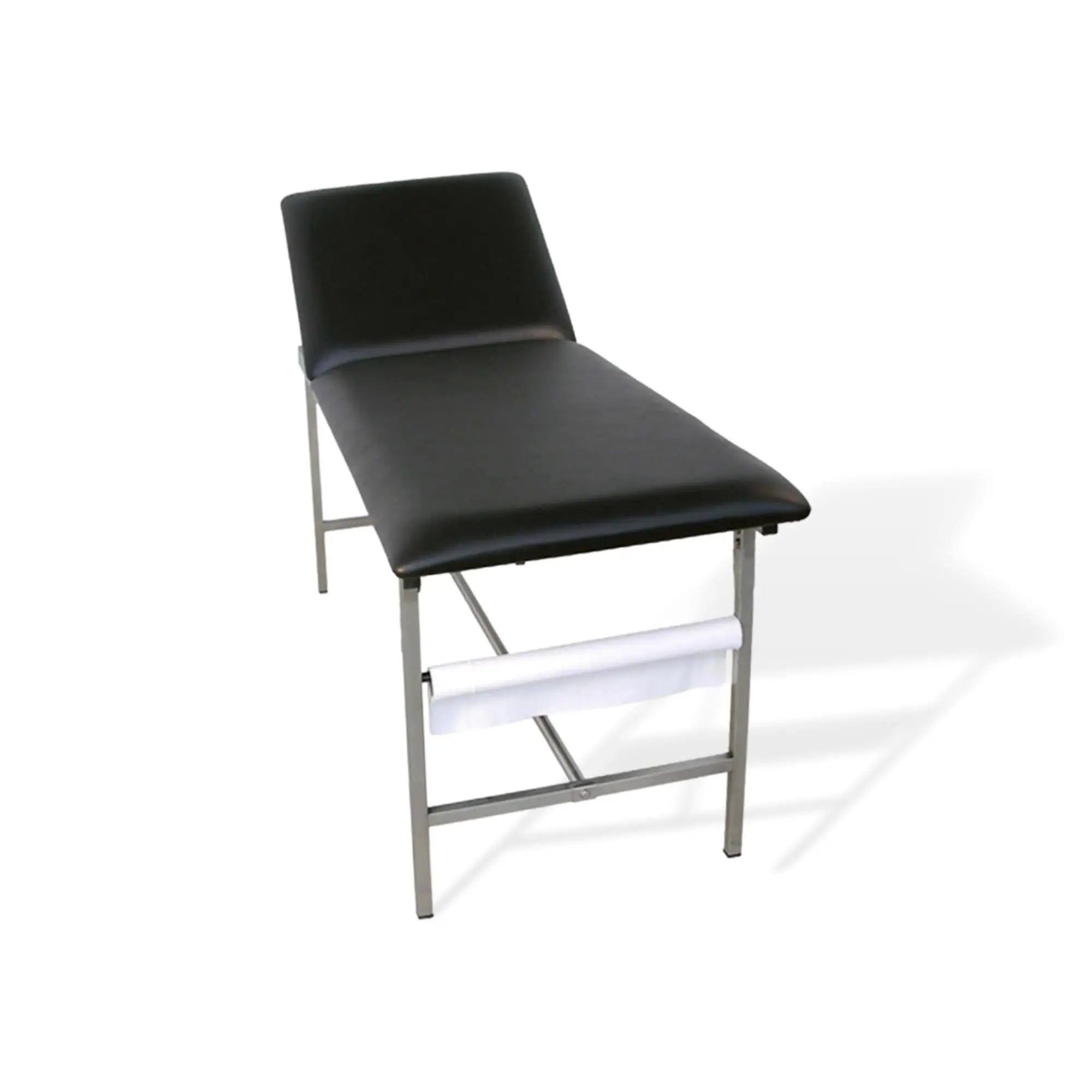 Divan Examen Noir Tube Inox Carre - CARINA MEDICAL - My Podologie
