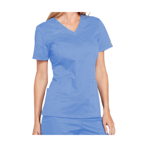 Dunkerque - Tunique col V - Femme - Cherokee Cherokee Authentic Workwear  Bleu-Ciel-3XL
