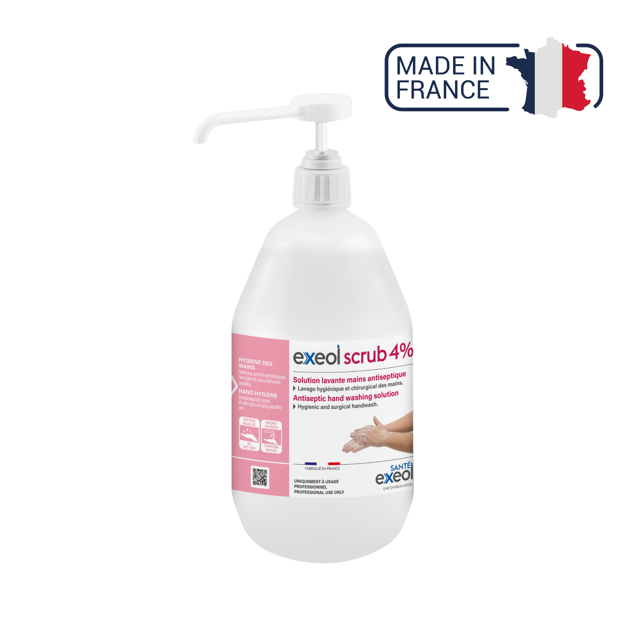 Exeol scrub 4% savon antiseptique - Sodel Exeol 