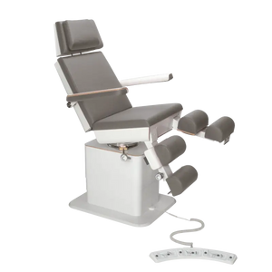 Fauteuil de pédicurie - MOON - Relevage électrique - Filaire - Ruck My Podologie  Pierre-3-moteurs-Blanc