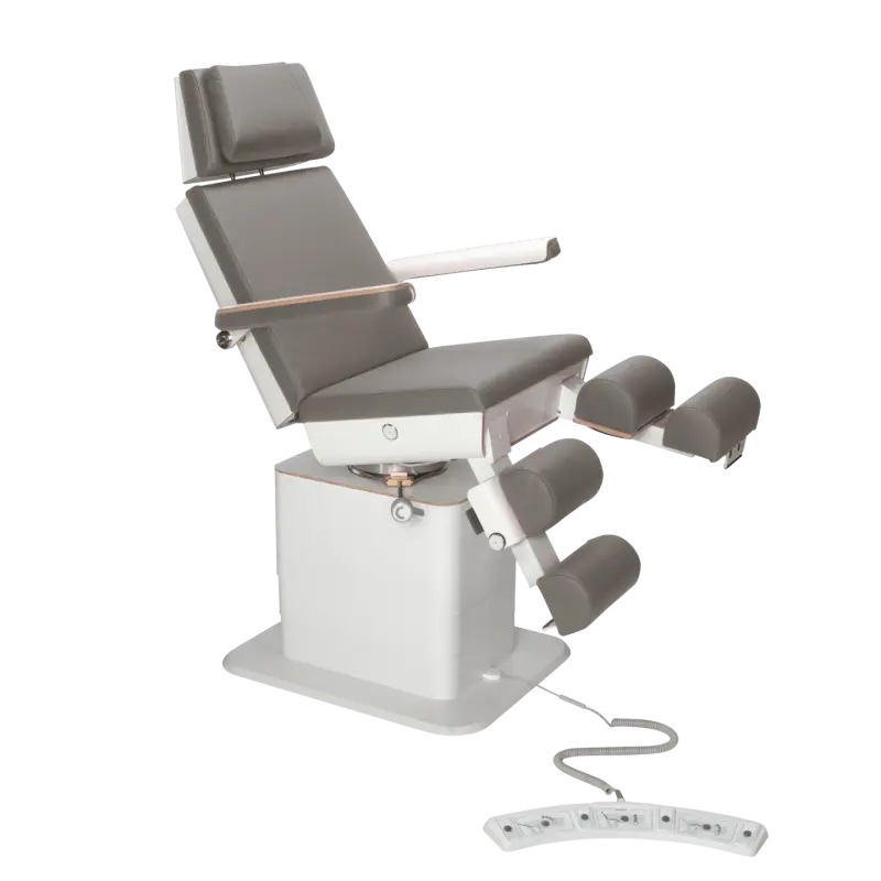 Fauteuil de pédicurie - MOON - Relevage électrique - Filaire - Ruck My Podologie  Pierre-3-moteurs-2-Blanc