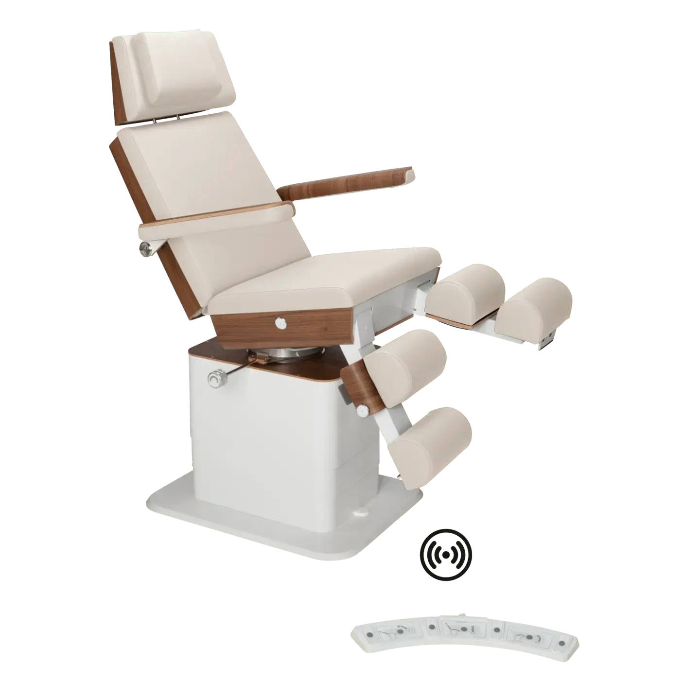 Fauteuil de pédicurie - MOON - Relevage électrique - Wifi - Ruck My Podologie  Naturel-3-moteurs-Noyer
