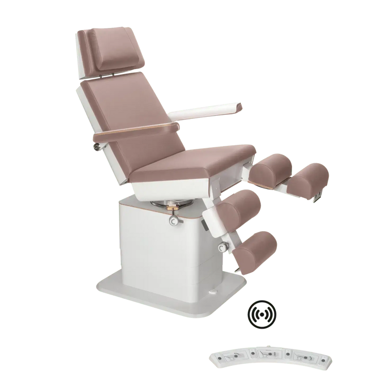 Fauteuil de pédicurie - MOON - Relevage électrique - Wifi - Ruck My Podologie  Taupe-3-moteurs-Blanc