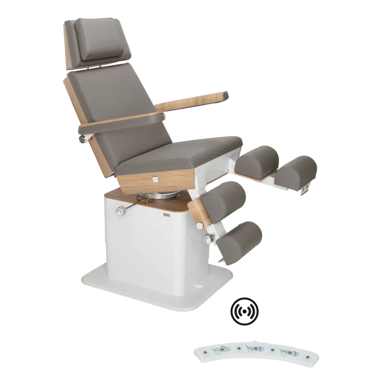 Fauteuil de pédicurie - MOON - Relevage électrique - Wifi - Ruck My Podologie  Pierre-5-moteurs-Chêne