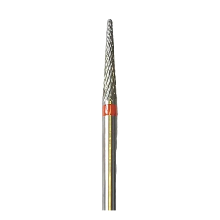 Fraise E0120 Carbure de tungstène - Abrasion et finition des ongles fins - Denture croisée fine - Forme conique - 2,3 mm - My Podologie