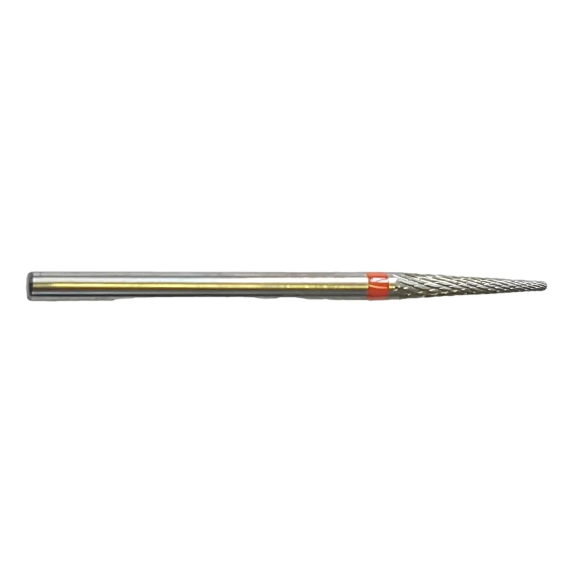 Fraise E0120 Carbure de tungstène - Abrasion et finition des ongles fins - Denture croisée fine - Forme conique - 2,3 mm - My Podologie
