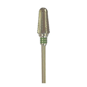 Fraise E5275 Carbure de tungstène conique à bout rond - Abrasion des ongles épais et onychogryphose - Denture hélicoïdale super - My Podologie