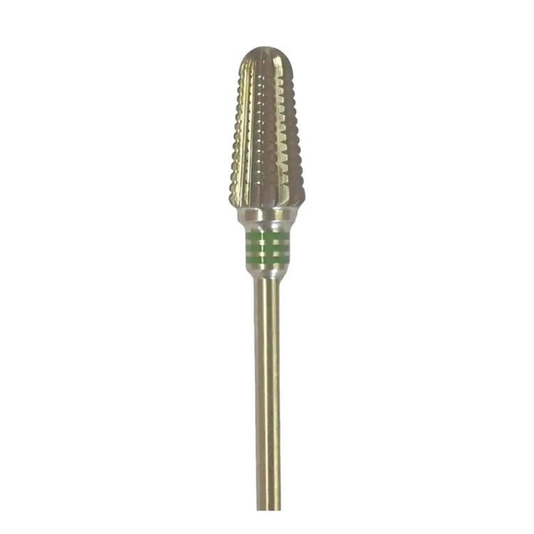 Fraise E5275 Carbure de tungstène conique à bout rond - Abrasion des ongles épais et onychogryphose - Denture hélicoïdale super - My Podologie