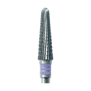 Fraise E6925 Carbure de tungstène - Abrasion des ongles normaux - Denture hélicoïdale super fine - 4 mm - My Podologie