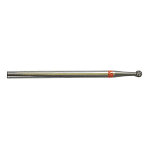 Fraise E7120 Carbure de tungstène - Abrasion et finition des ongles fins - Denture croisée fine - Forme boule - 2,3 mm - My Podologie