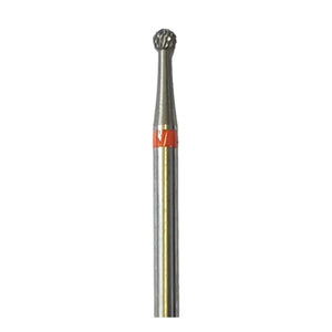 Fraise E7120 Carbure de tungstène - Abrasion et finition des ongles fins - Denture croisée fine - Forme boule - 2,3 mm - My Podologie