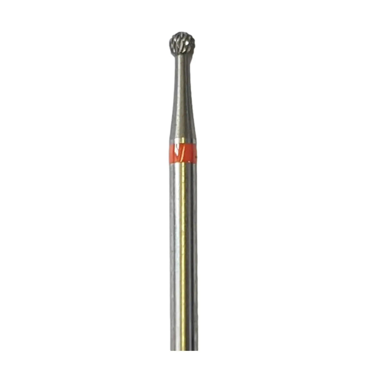 Fraise E7120 Carbure de tungstène - Abrasion et finition des ongles fins - Denture croisée fine - Forme boule - 2,3 mm - My Podologie