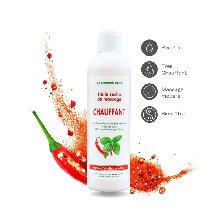 Huile sèche chauffante - deux contenances - Phytomedica Laboratoires Phytomedica 