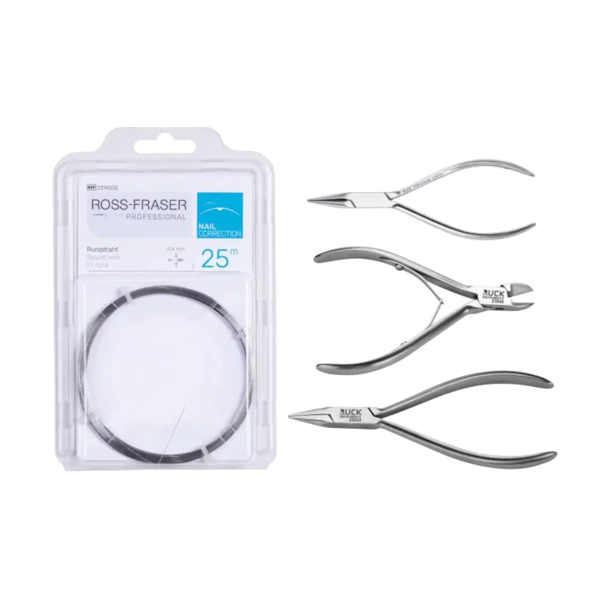 Kit pour orthonyxie : fil et 3 pinces - Ruck Ross-Fraser Professional 