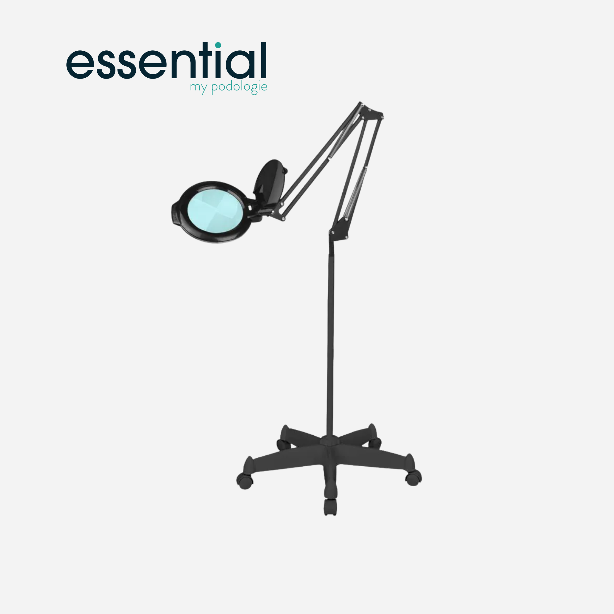 Lampe loupe articulée LED Moonlight 8013/6 avec trépied - Blanc ou Noir - Essential by My Podologie