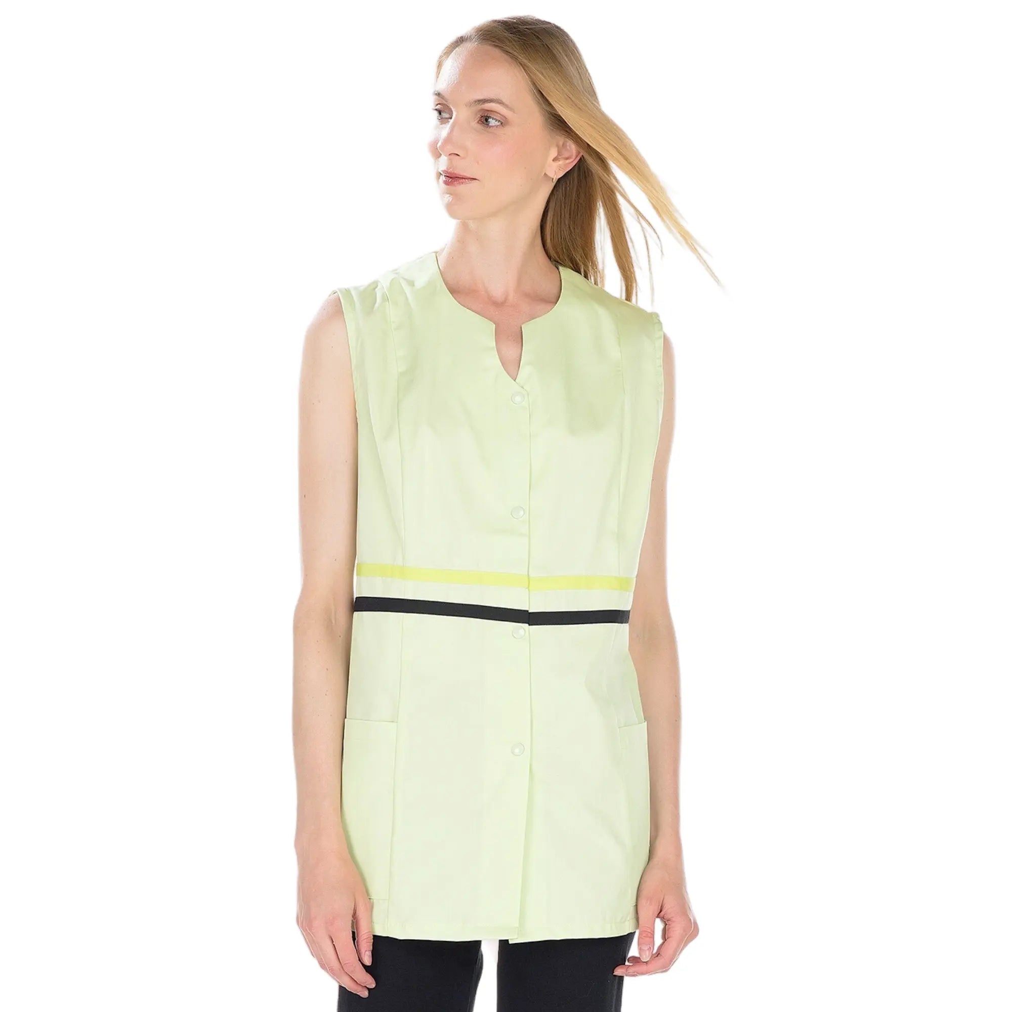 Lou - Tunique - 3 types de manches - Femme - 75 cm My Blouse  Sans-Manches-Sergé-Anis-Grany-T6-XXXL