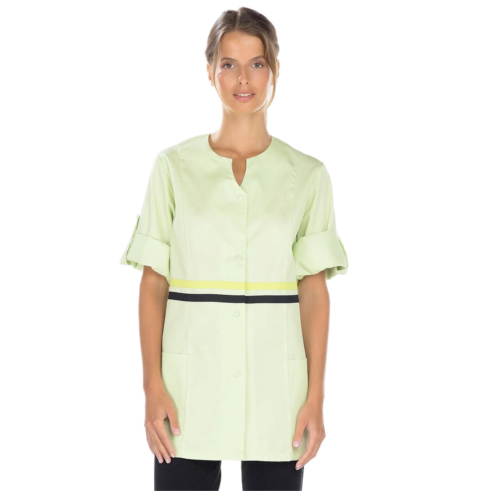 Lou - Tunique - 3 types de manches - Femme - 75 cm My Blouse  Longues-Transformables-Sergé-Anis-Grany-T6-XXXL