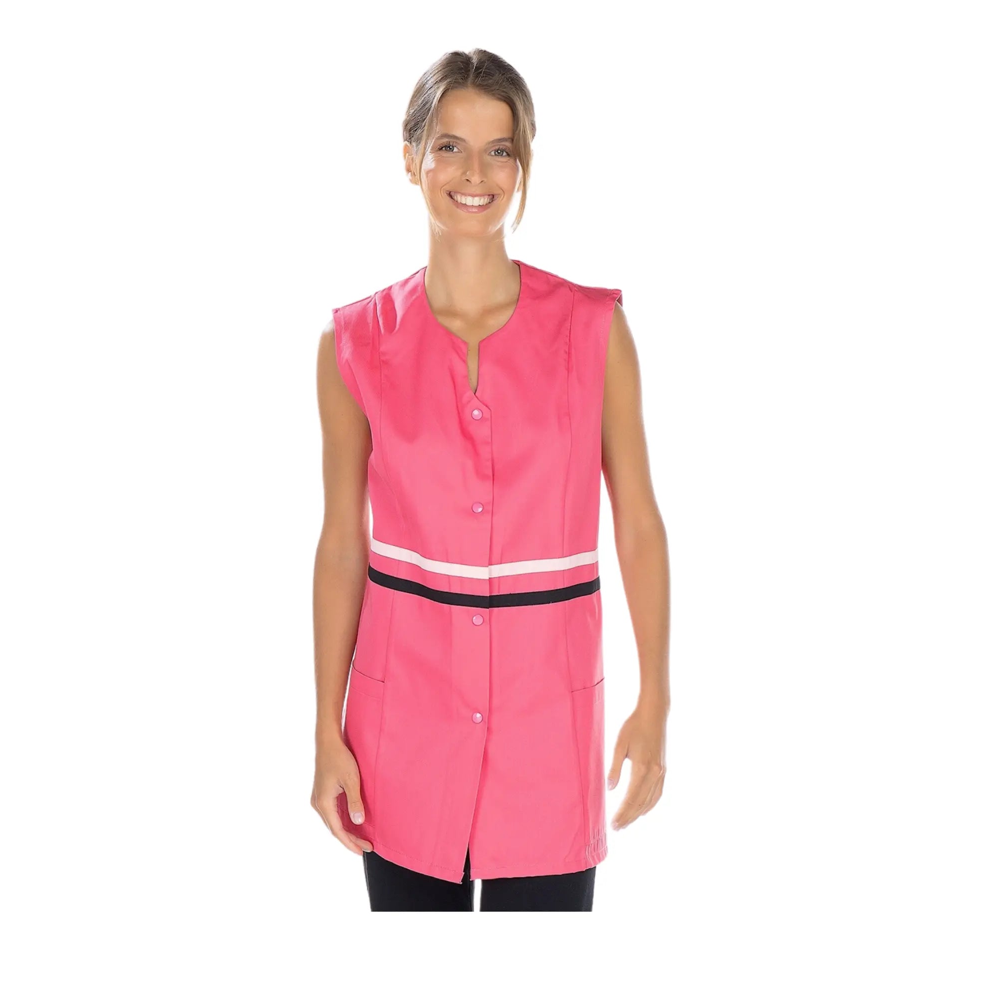 Lou - Tunique - 3 types de manches - Femme - 75 cm My Blouse  Sans-Manches-Sergé-Fuchsia-Rose-T6-XXXL