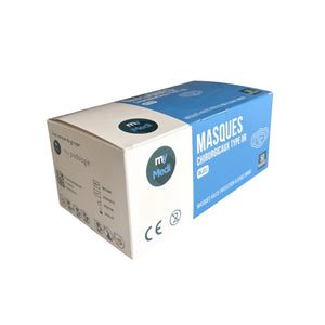 Masque chirurgical 3 plis de type IIR  - Norme EN14683 - Certification CE - Boîte de 50 masques - My Médical My Medical 