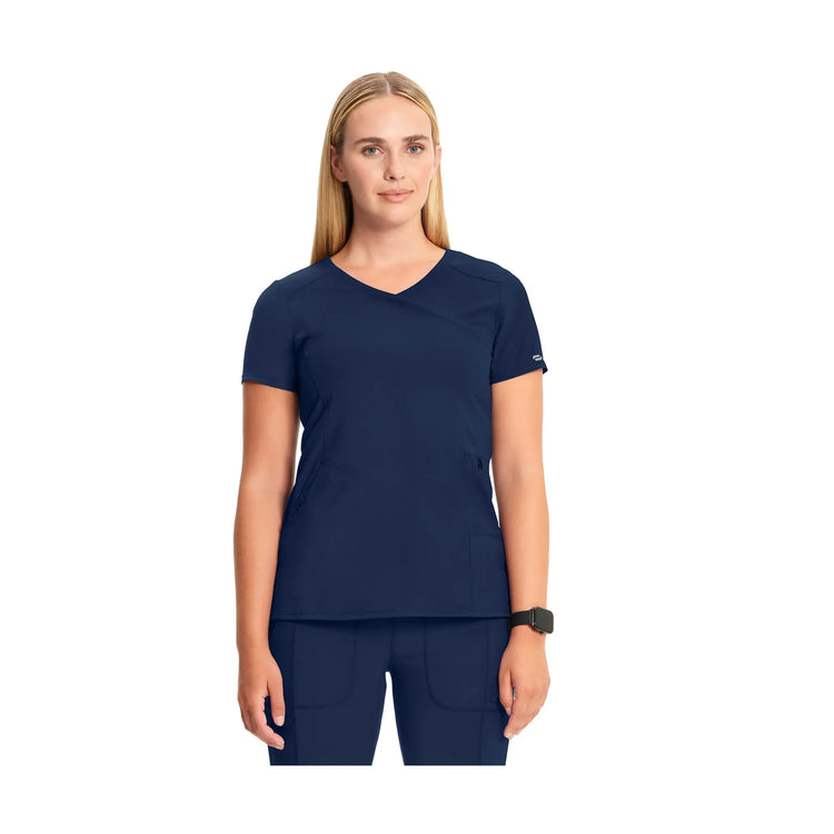 Ondres - Tunique médicale - Cache-coeur - 66 cm - Femme -  Cherokee - Couleur 1 Cherokee Medical Uniforms  Bleu-Marine-3XL