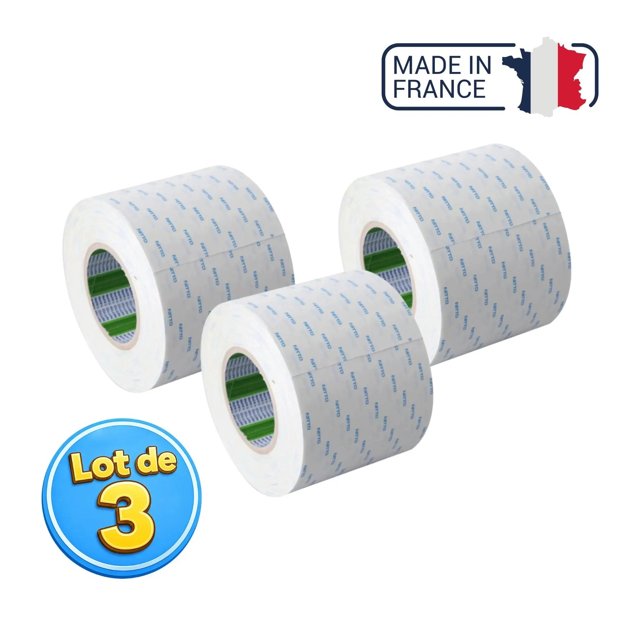 Pack 3 rouleaux - Adhésif double face 50 m - Nitto Denko Nitto Denko 